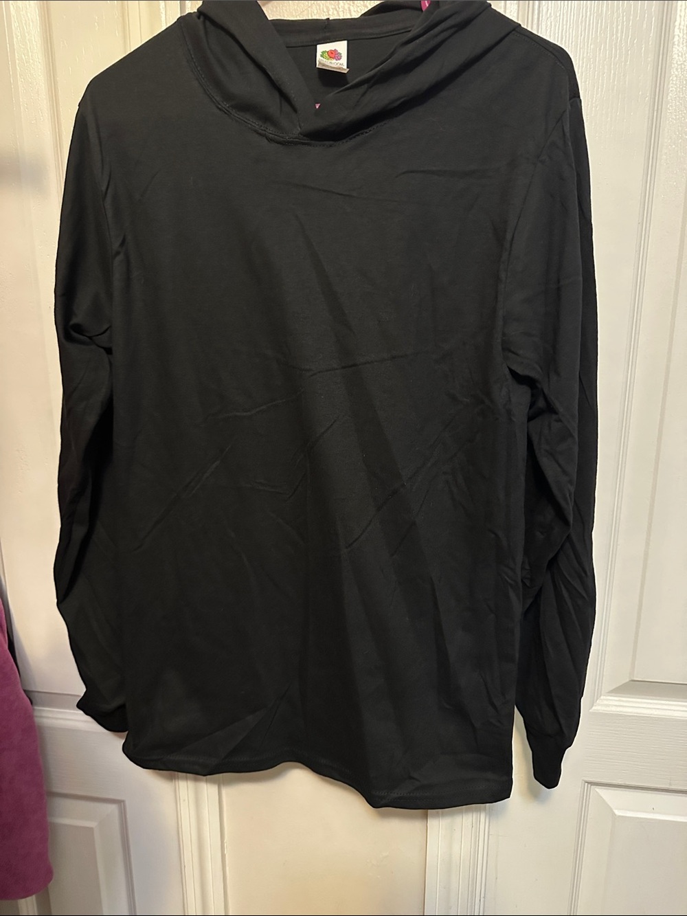 Fruit of the Loom Black Long-Sleeve Hoodie Shirt